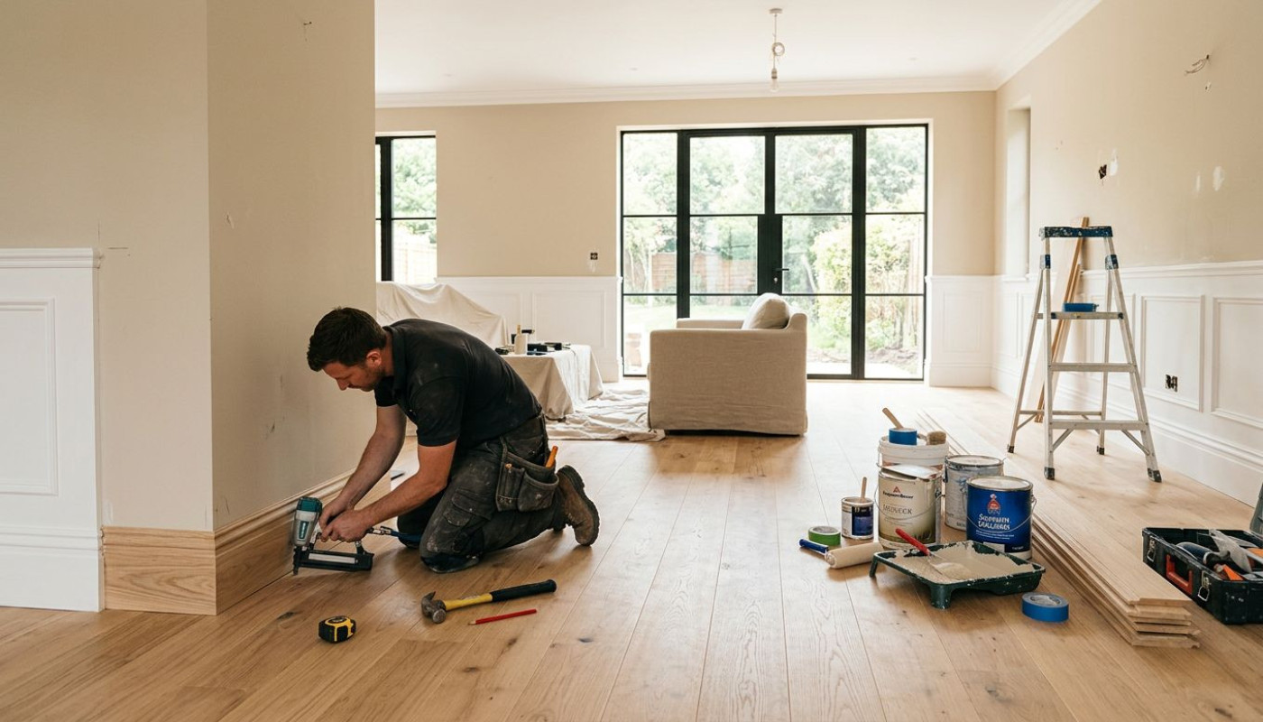 Élégance en rénovation : quand plinthes et menuiserie transforment un intérieur